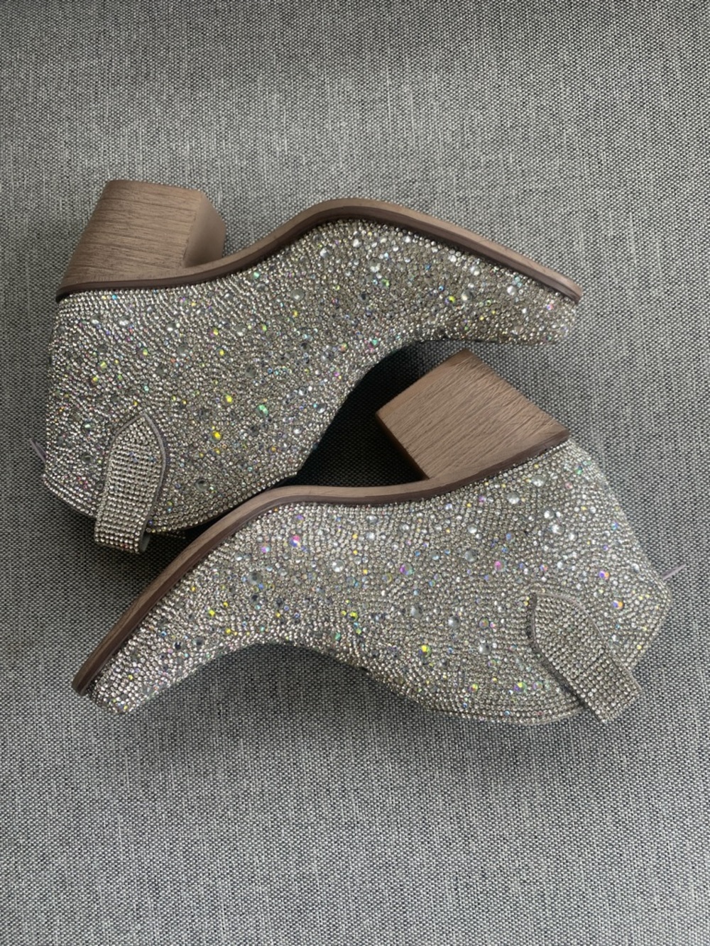Pierre Dumas "Wilder-26" rhinestone embellished ankle booties 6 1/2 NEW NO BOX - Picture 3 of 11